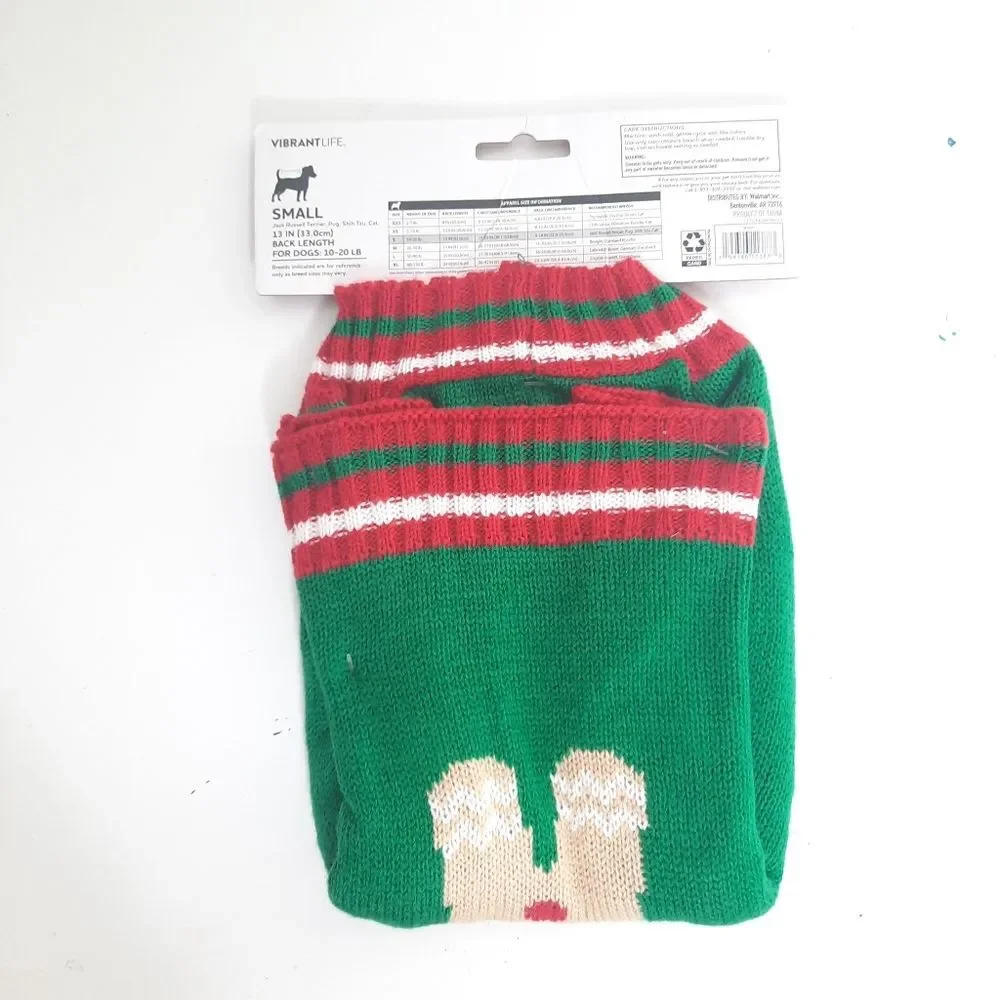 Vibrant Life Christmas Small Dog Sweater NEW